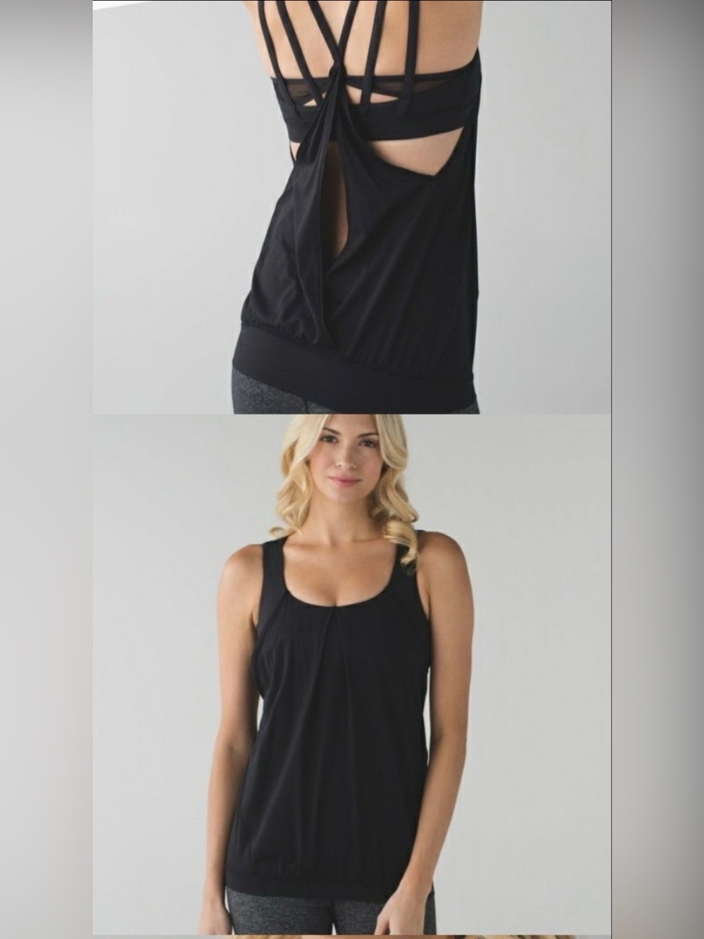 Lululemon Nouveau Limits 2-in-1 Tank Top Black Size 4